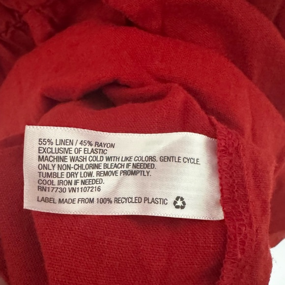 Isabel Maternity by Ingrid & Isabel Red Smocked Puffed Sleeve Tiered Dress - Picture 5 of 5